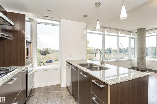 207 2612 109 Street, Edmonton, AB - Indoor Photo Showing Kitchen With Double Sink With Upgraded Kitchen