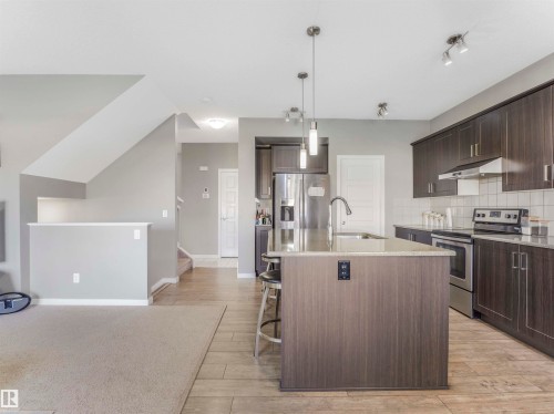 3565 Cherry Landing Landing, Edmonton, AB - Indoor Photo Showing Kitchen With Stainless Steel Kitchen With Upgraded Kitchen