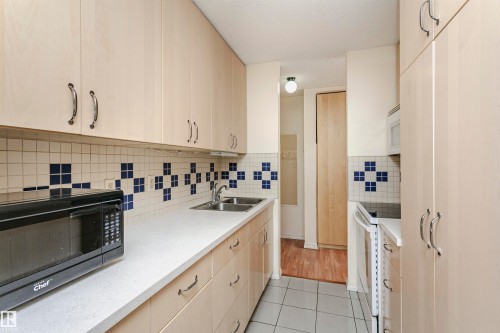 109 15105 121 Street Nw, Edmonton, AB - Indoor Photo Showing Kitchen With Double Sink