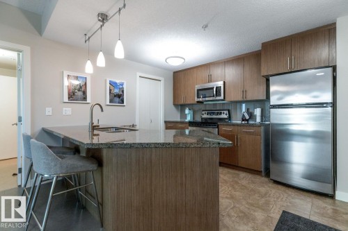 607 10055 118 Street, Edmonton, AB - Indoor Photo Showing Kitchen With Stainless Steel Kitchen