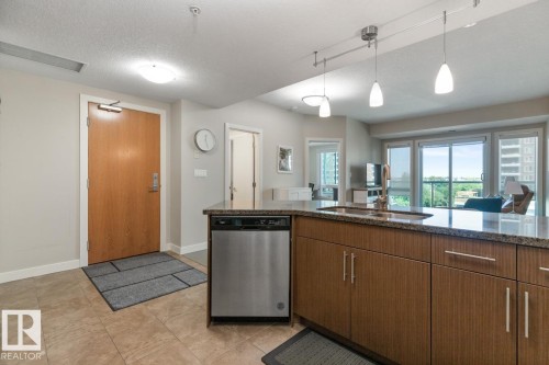 607 10055 118 Street, Edmonton, AB - Indoor Photo Showing Kitchen With Double Sink
