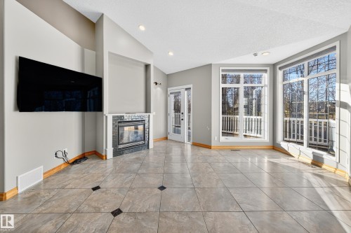 18 Briarwood Village, Stony Plain, AB - Indoor With Fireplace