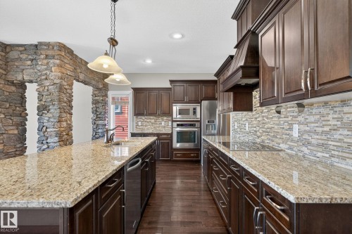 3841 Gallinger Loop, Edmonton, AB - Indoor Photo Showing Kitchen With Upgraded Kitchen