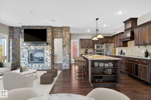 3841 Gallinger Loop, Edmonton, AB - Indoor With Fireplace