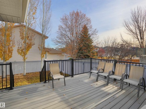 View of wooden deck - 94 Dechene Road, Edmonton, AB - Outdoor With Deck Patio Veranda With Exterior
