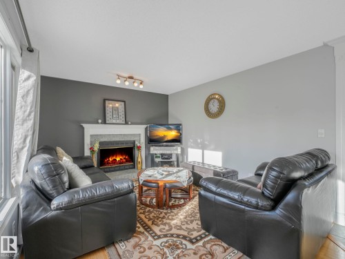 6219 162 Avenue, Edmonton, AB - Indoor Photo Showing Living Room With Fireplace