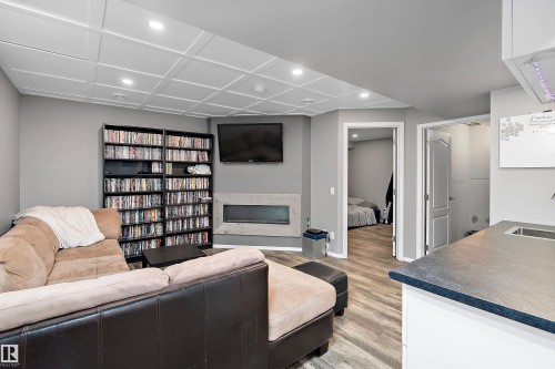 143 Acacia Circle, Leduc, AB - Indoor With Fireplace