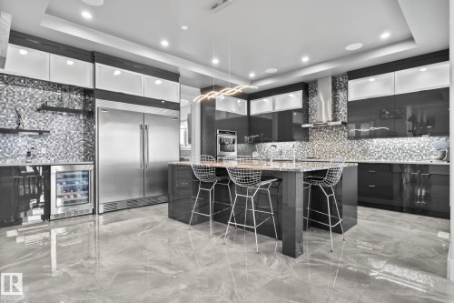 3652 Westcliff Way, Edmonton, AB - Indoor Photo Showing Kitchen With Upgraded Kitchen