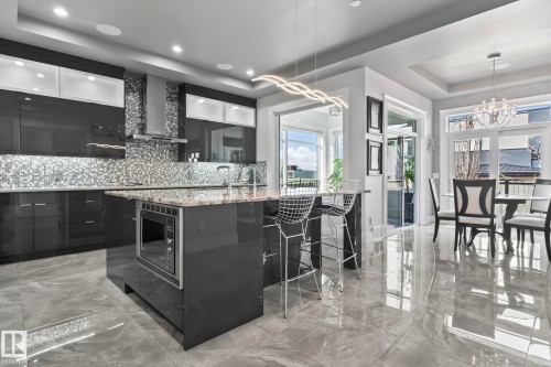 3652 Westcliff Way, Edmonton, AB - Indoor Photo Showing Kitchen With Upgraded Kitchen