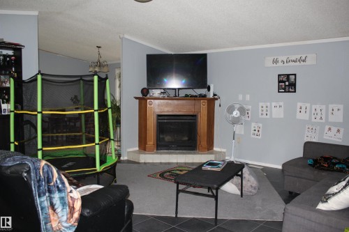 540075 Range Road 162, Rural Lamont County, AB - Indoor Photo Showing Living Room With Fireplace