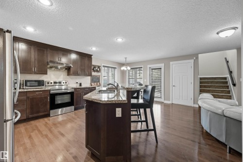 2608 Anderson Crescent, Edmonton, AB - Indoor Photo Showing Kitchen With Stainless Steel Kitchen With Double Sink