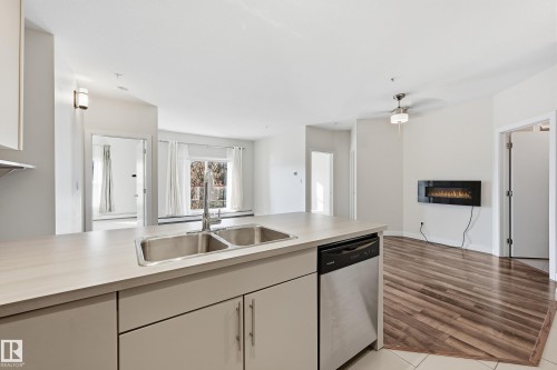 315 10611 117 Street, Edmonton, AB - Indoor Photo Showing Kitchen With Double Sink