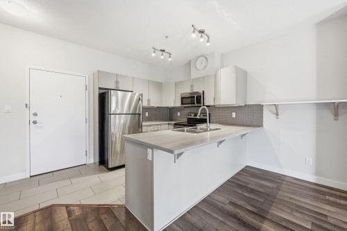 315 10611 117 Street, Edmonton, AB - Indoor Photo Showing Kitchen With Stainless Steel Kitchen With Double Sink With Upgraded Kitchen