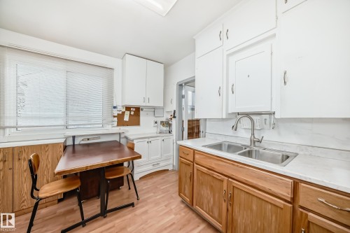 10931 98 Street, Edmonton, AB - Indoor Photo Showing Kitchen With Double Sink