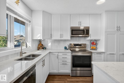 2465 Austin Crescent, Edmonton, AB - Indoor Photo Showing Kitchen With Stainless Steel Kitchen With Double Sink With Upgraded Kitchen