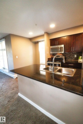 124 12025 22 Avenue, Edmonton, AB - Indoor Photo Showing Kitchen With Double Sink