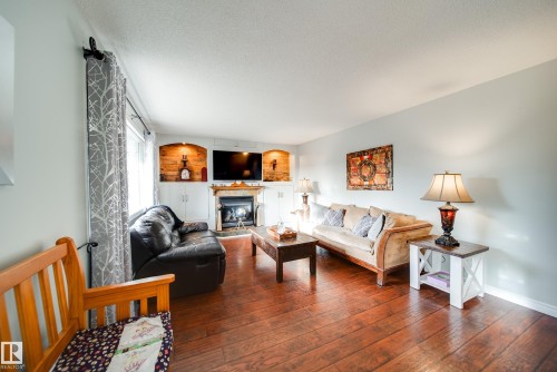 16524 78 Avenue, Edmonton, AB - Indoor Photo Showing Living Room With Fireplace