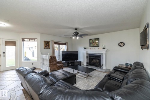 12 Elsinore Place, Edmonton, AB - Indoor Photo Showing Living Room With Fireplace