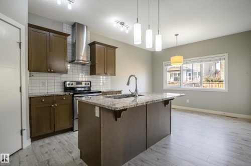 7298 Edgemont Way, Edmonton, AB - Indoor Photo Showing Kitchen With Upgraded Kitchen