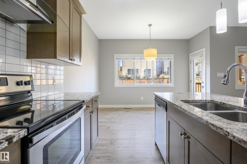 7298 Edgemont Way, Edmonton, AB - Indoor Photo Showing Kitchen With Double Sink