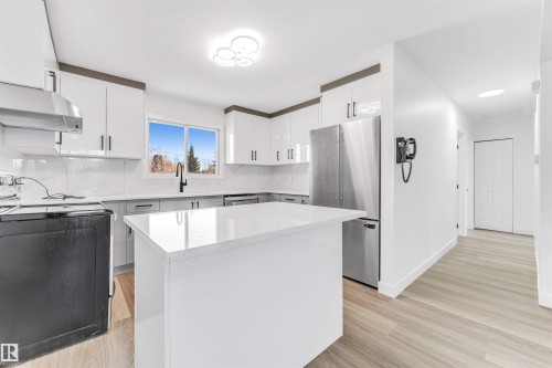 10751 164 Street, Edmonton, AB - Indoor Photo Showing Kitchen With Stainless Steel Kitchen With Upgraded Kitchen