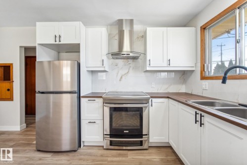 6007 95 Avenue, Edmonton, AB - Indoor Photo Showing Kitchen With Double Sink