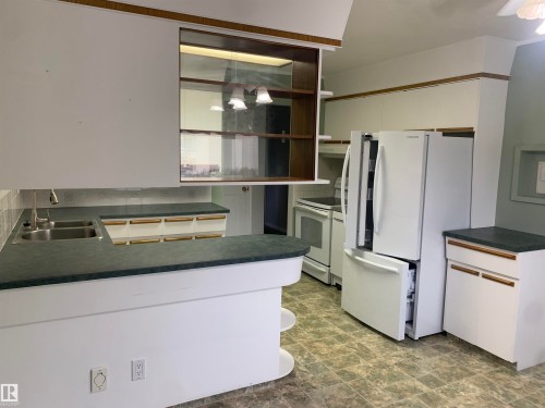 13519 71 Street, Edmonton, AB - Indoor Photo Showing Kitchen With Double Sink