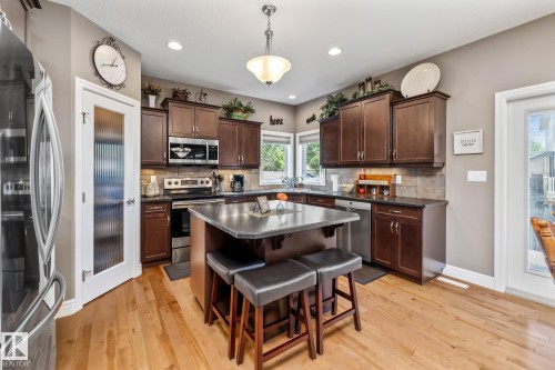 39 Hillside Terrace, Fort Saskatchewan, AB - Indoor Photo Showing Kitchen With Double Sink