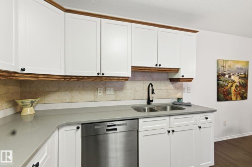106 8956 156 Street, Edmonton, AB - Indoor Photo Showing Kitchen With Double Sink