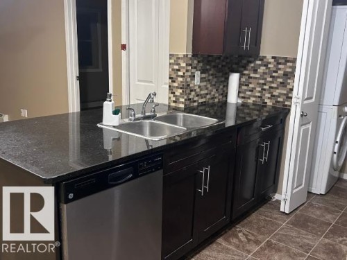 106 111 Watt Common Sw, Edmonton, AB - Indoor Photo Showing Kitchen With Double Sink With Upgraded Kitchen