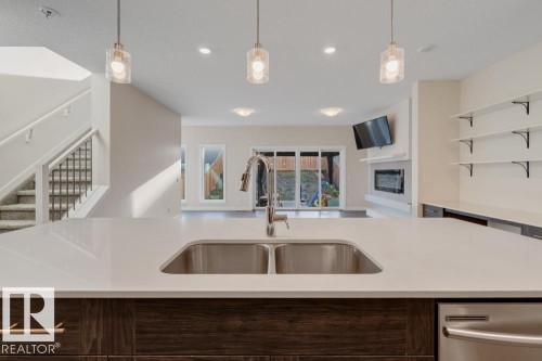 4250 Chichak Close, Edmonton, AB - Indoor Photo Showing Kitchen With Double Sink