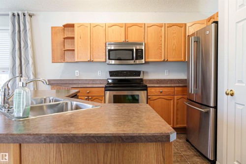 536 Leger Way, Edmonton, AB - Indoor Photo Showing Kitchen With Double Sink