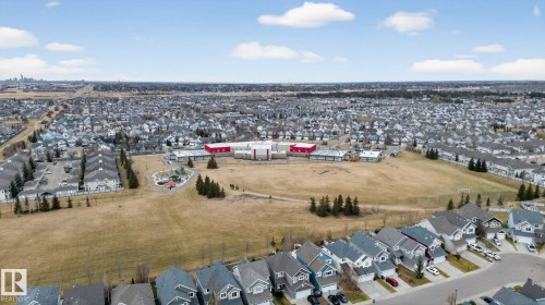Aerial overview of property's location featuring nearby suburban area - 8536 19 Avenue, Edmonton, AB - Outdoor With View