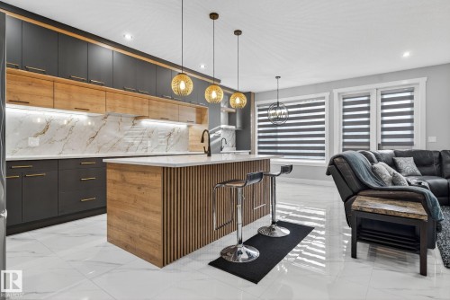 1815 17 Avenue, Edmonton, AB - Indoor Photo Showing Kitchen With Upgraded Kitchen