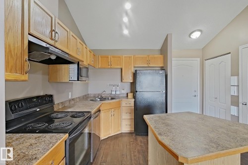 421 3425 19 Street, Edmonton, AB - Indoor Photo Showing Kitchen With Double Sink