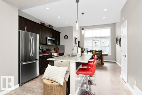 1527 Secord Road, Edmonton, AB - Indoor Photo Showing Kitchen With Stainless Steel Kitchen With Upgraded Kitchen