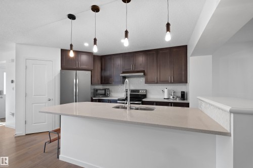 2208 82 Street, Edmonton, AB - Indoor Photo Showing Kitchen With Double Sink With Upgraded Kitchen