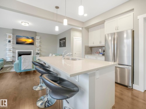 3613 Cherry Link Link, Edmonton, AB - Indoor Photo Showing Kitchen With Stainless Steel Kitchen With Double Sink