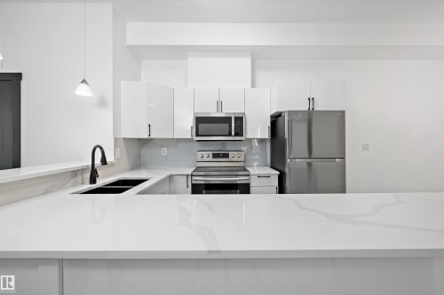 200 10531 117 Street, Edmonton, AB - Indoor Photo Showing Kitchen With Double Sink With Upgraded Kitchen