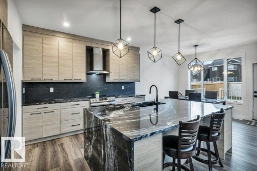 560 Stout Bend, Leduc, AB - Indoor Photo Showing Kitchen With Upgraded Kitchen