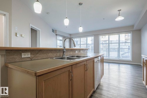 100 4835 104A Street Nw, Edmonton, AB - Indoor Photo Showing Kitchen With Double Sink