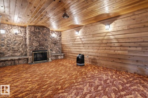 9124 167 Street, Edmonton, AB - Indoor Photo Showing Other Room With Fireplace