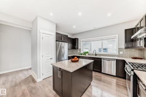 2033 Cavanagh Drive, Edmonton, AB - Indoor Photo Showing Kitchen With Upgraded Kitchen
