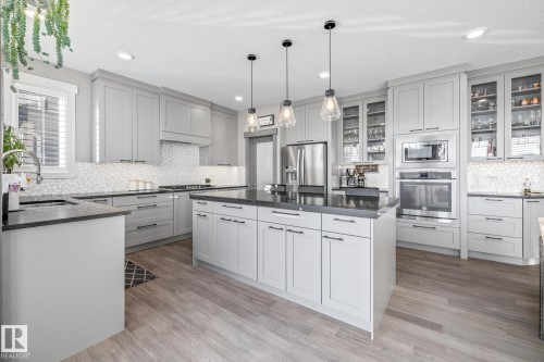 4210 Veterans Way, Edmonton, AB - Indoor Photo Showing Kitchen With Upgraded Kitchen