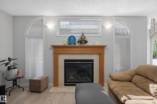 4960 191 Street, Edmonton, AB - Indoor Photo Showing Living Room With Fireplace
