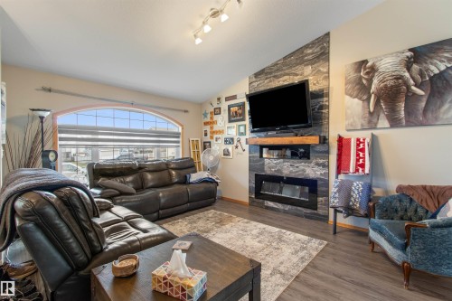 3924 44 Ave, Drayton Valley, AB - Indoor Photo Showing Living Room With Fireplace
