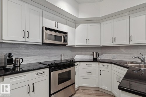 507 10108 125 Street, Edmonton, AB - Indoor Photo Showing Kitchen With Double Sink With Upgraded Kitchen