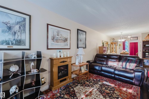1517 Rutherford Road, Edmonton, AB - Indoor Photo Showing Living Room With Fireplace