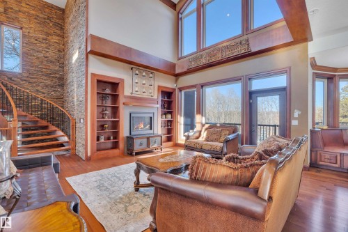 148 Windermere Crescent, Edmonton, AB - Indoor Photo Showing Living Room With Fireplace