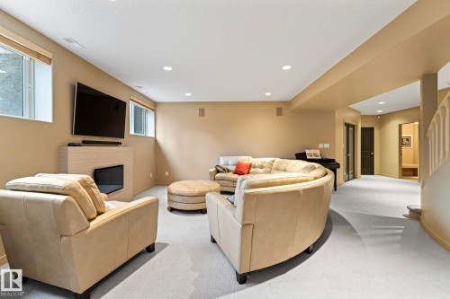 473 Heffernan Drive, Edmonton, AB - Indoor Photo Showing Other Room With Fireplace